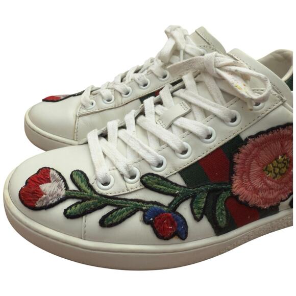 Gucci Ace Embroidered Floral Sneakers Size 36 - Picture 7 of 14